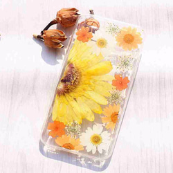 iPhoneX iPhone8/7/6S/5/SE/Plus 押し花 ケース 多機種対応 スマホケース 5枚目の画像