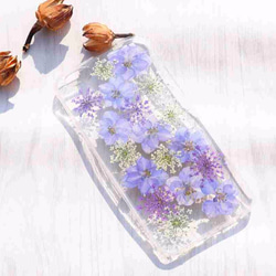 iPhoneX iPhone8/7/6S/5/SE/Plus 押し花 ケース 多機種対応 スマホケース F001 5枚目の画像