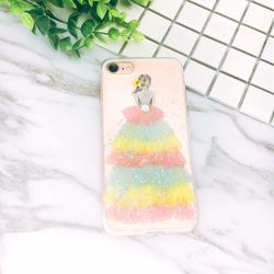 iPhoneX iPhone8/7/6S/5/SE/Plus 押し花 ケース 多機種対応 スマホケース F002 2枚目の画像