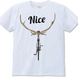 NICE DEER（Tシャツ　white・ash） 1枚目の画像