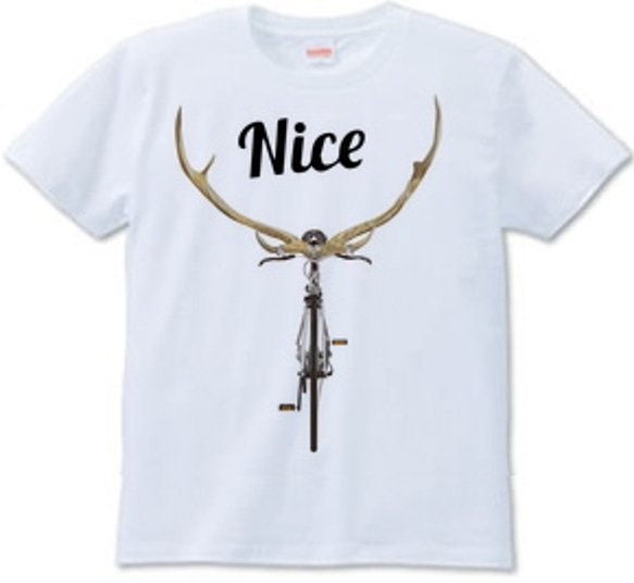 NICE DEER（Tシャツ　white・ash） 1枚目の画像