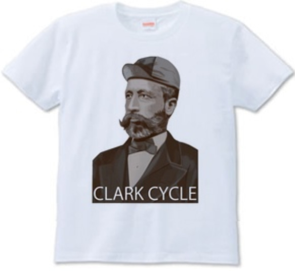 CLARK CYCLE（Tシャツ　white・ash） 1枚目の画像