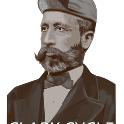 CLARK CYCLE（Tシャツ　white・ash） 3枚目の画像
