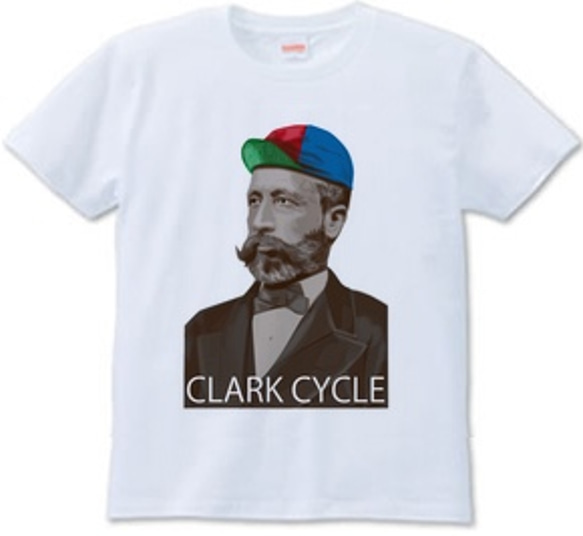 CLARK CYCLE C（Tシャツ　white・ash） 1枚目の画像