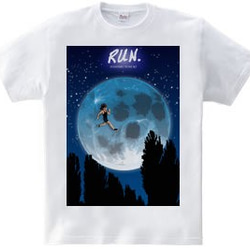 月までRUN（ヘビーウェイトTシャツ white・gray） 1枚目の画像