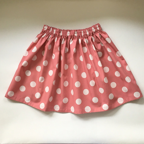 大きな水玉スカート☆ピンク 80〜120size 子供服 クラフトB.B