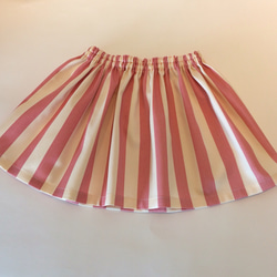 ツイルストライプスカート☆ピンク 1枚目の画像