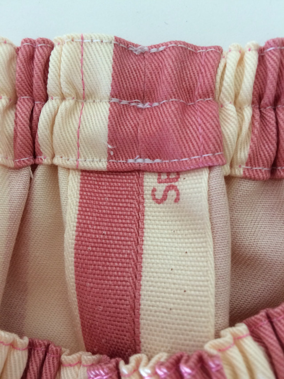 ツイルストライプスカート☆ピンク 3枚目の画像