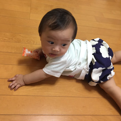 もくもく雲かぼちゃパンツ☆ネイビー 4枚目の画像