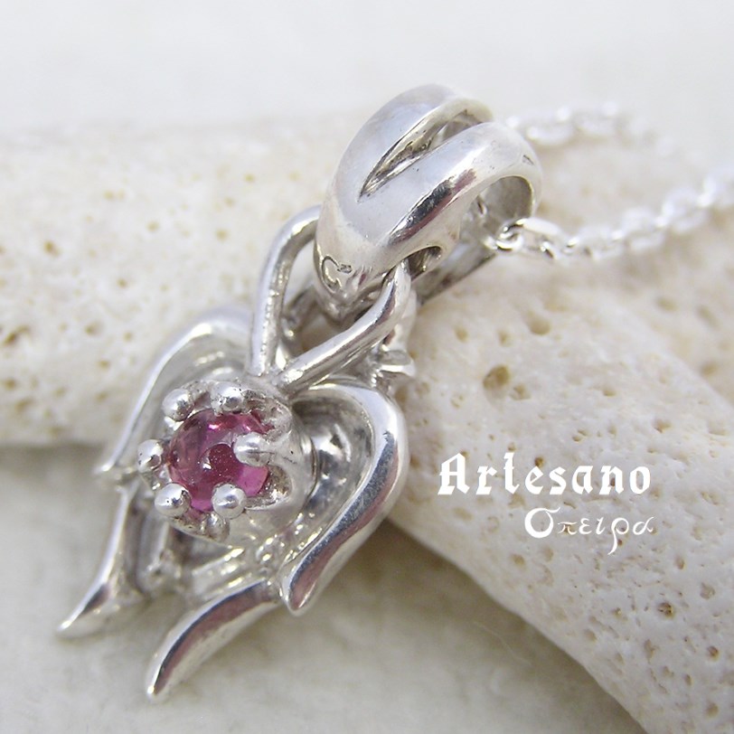 翼 ペンダントトップ ～ピンクトルマリン～ *σπειρα*