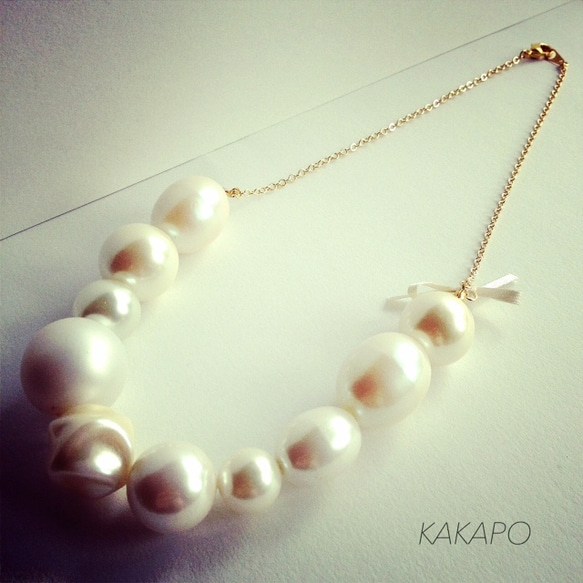 Big pearl necklace (NO.509) 2枚目の画像