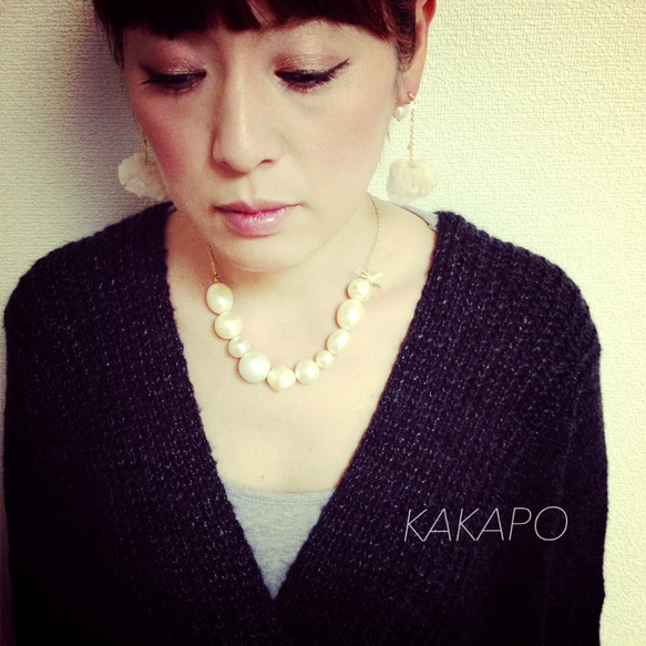 Big pearl necklace (NO.509) 3枚目の画像