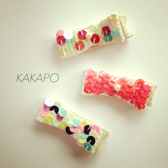 Spangle happy color barrette (NO.138) 4枚目の画像