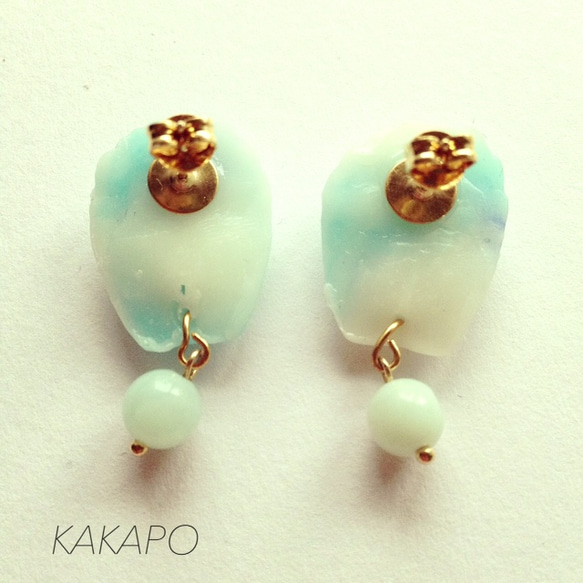 Sky blue × white shell pierce (NO.444) 4枚目の画像