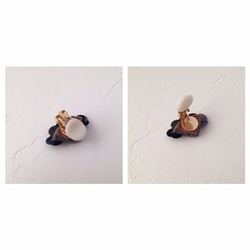 Flower petal BK × GY ear cuff (NO.2587) 5枚目の画像