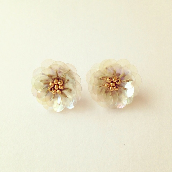 Spangles flower CLBE earring (NO.2073) 4枚目の画像