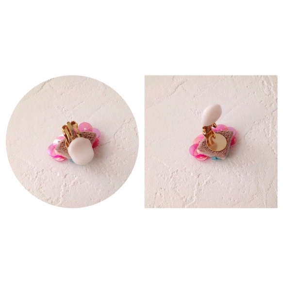 Flower petal BU × R ear cuff (NO.2320) 4枚目の画像