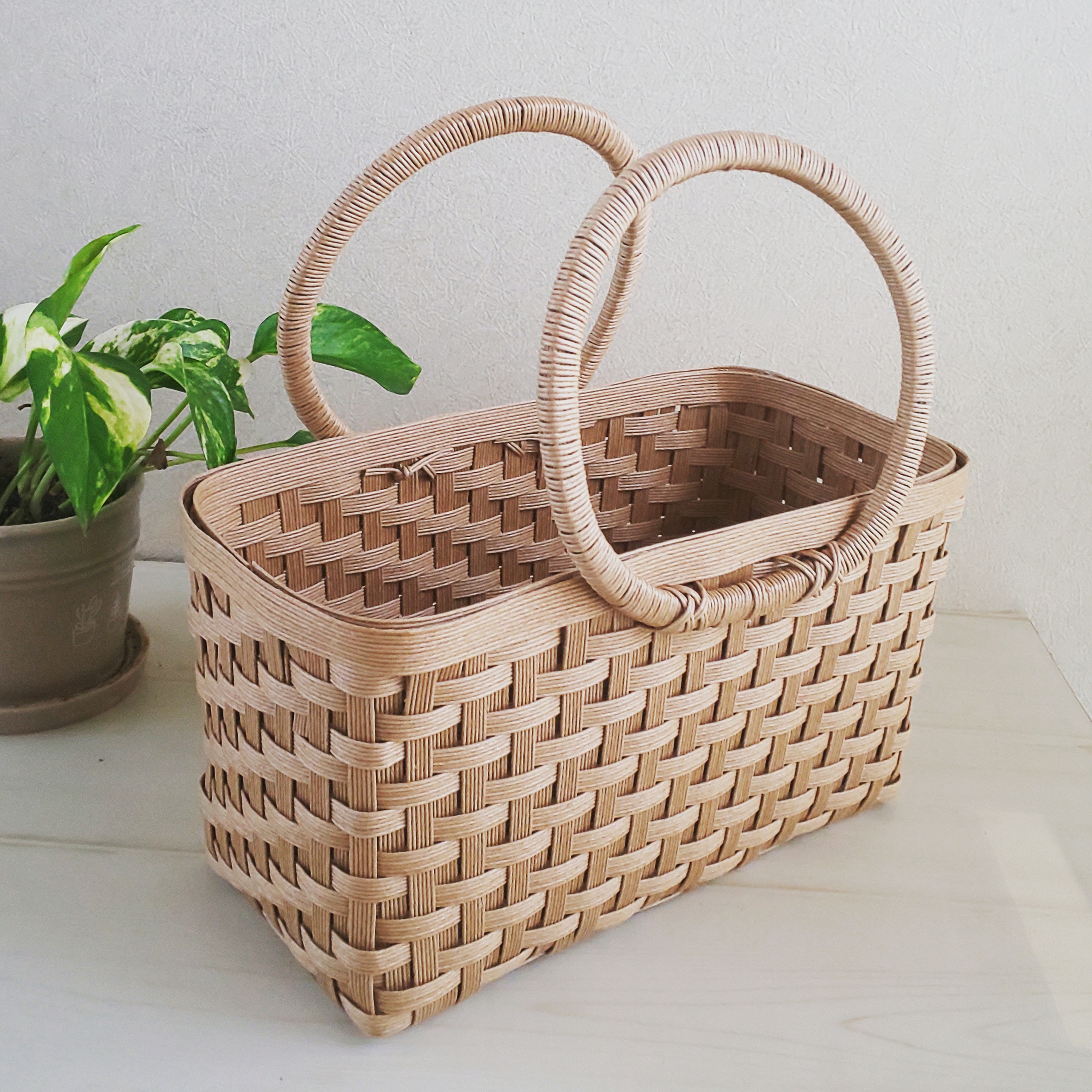 かごバッグ  きものにも合う シンプル モダンな 夏 かばん