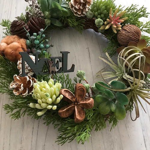 多肉植物のクリスマスリース Creema限定クリスマス2020 Noel 30