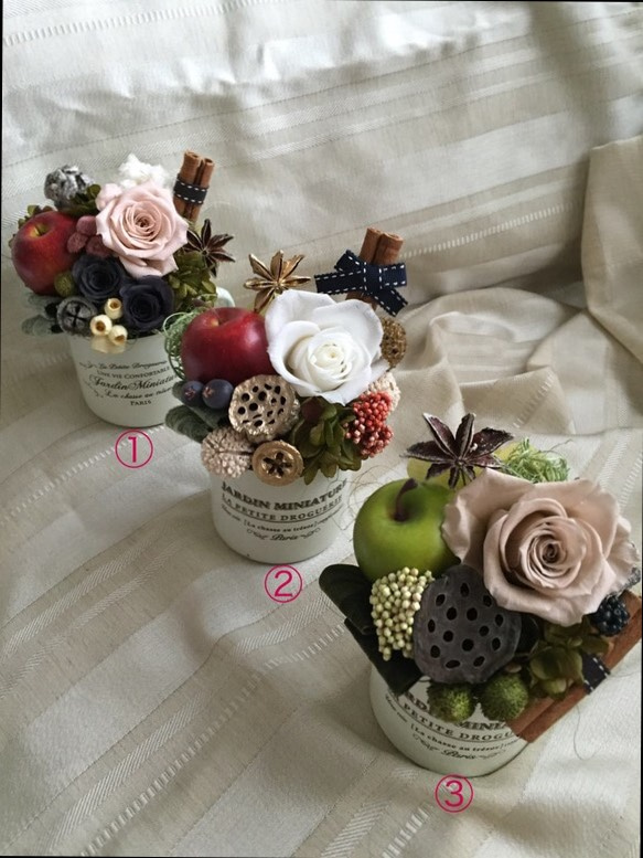 商談中 プリザーブドフラワーアレンジ No.177 2点セット（大） ご予約