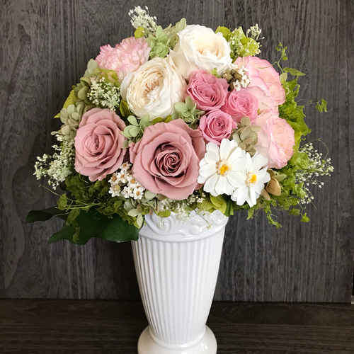 プリザーブドフラワー 高さ32㎝ お得な 2wayアレンジ 母の日フラワー