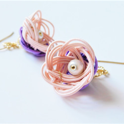 花卉水木耳環/耳環顏色：淺粉色 第8張的照片