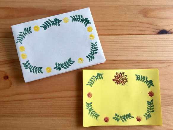 小さい便箋と封筒セット (花柄) 2枚目の画像