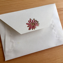 小さい便箋と封筒セット (花柄) 5枚目の画像