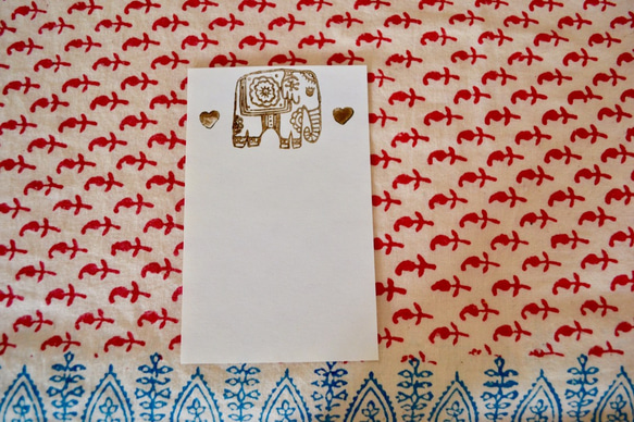 小さい便箋と封筒セット (象) 2枚目の画像