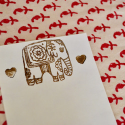 小さい便箋と封筒セット (象) 3枚目の画像