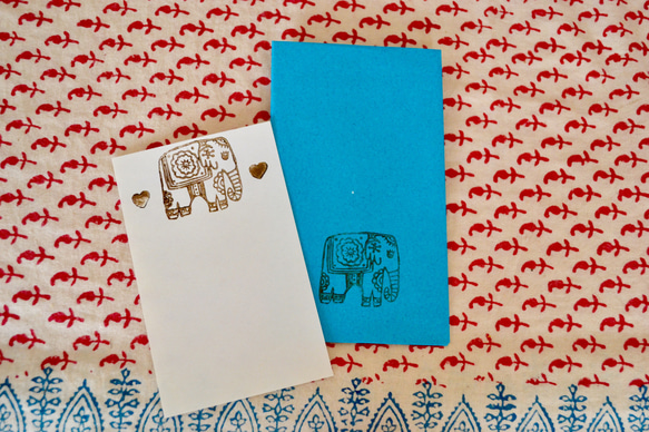 小さい便箋と封筒セット (象) 5枚目の画像