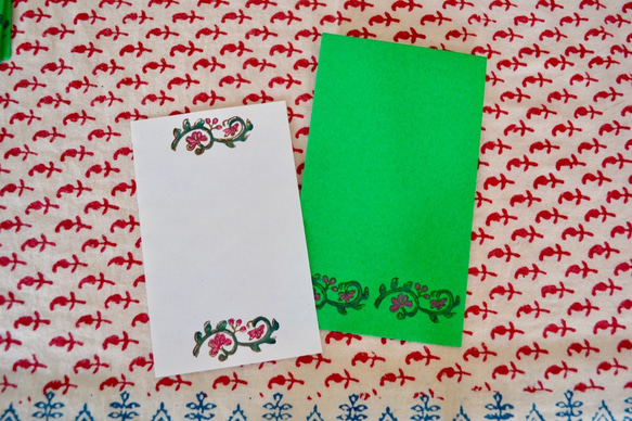 小さい便箋と封筒セット (花柄2) 5枚目の画像
