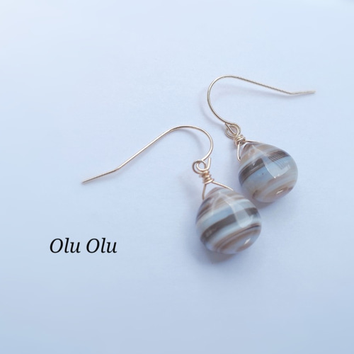 kotori accessories | ボツワナアゲートカメリアカービング❁⃘