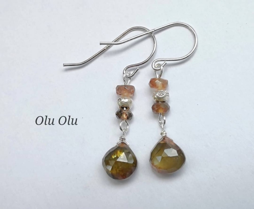 アンダルサイト＆カレンシルバーのピアス