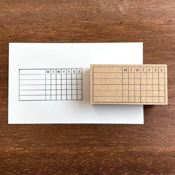 手帳スタンプ 週間トラッカー 英語ver（b-016）はんこ ハンコ 1枚目の画像