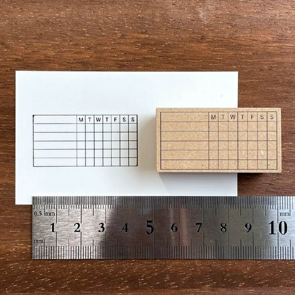 手帳スタンプ 週間トラッカー 英語ver（b-016）はんこ ハンコ 2枚目の画像