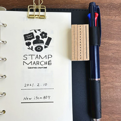 筆記本郵票簡單線條 35 毫米 3 件套 (b-032) Hanko Hanko 第3張的照片