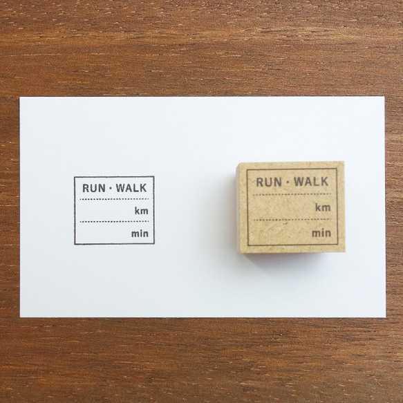 手帳スタンプ 運動の記録 RUN・WARKver（b-070）はんこ ハンコ 1枚目の画像