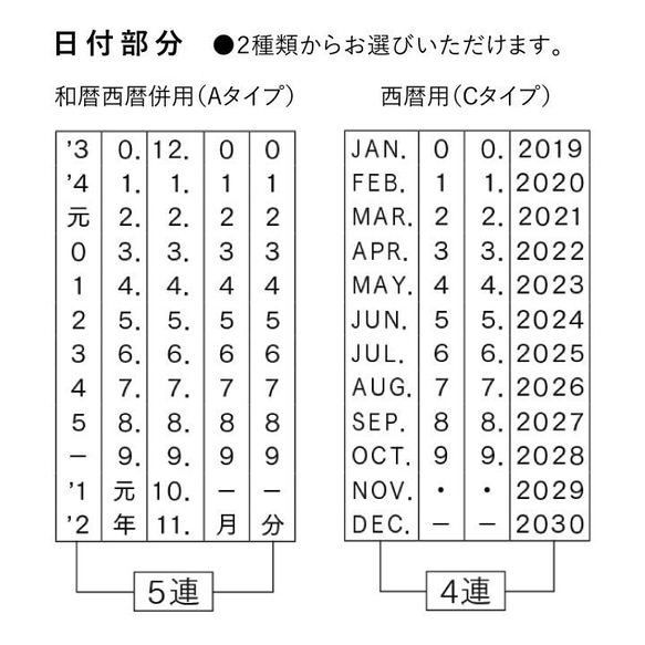 【小さめサイズ】澄ノしおさん監修 日付回転印（しろくまの親子）日付印 評価印 確認印 事務作業に 5枚目の画像