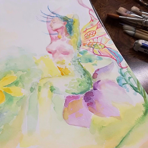 リーディングアート☆守護霊・前世からのメッセージ イラスト あゆん