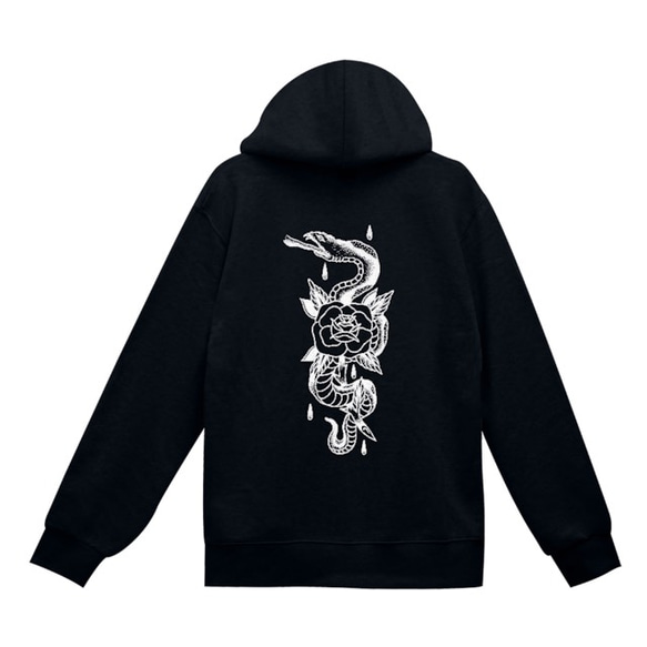 ASW Back Print zip hoodie SNAKE 1枚目の画像