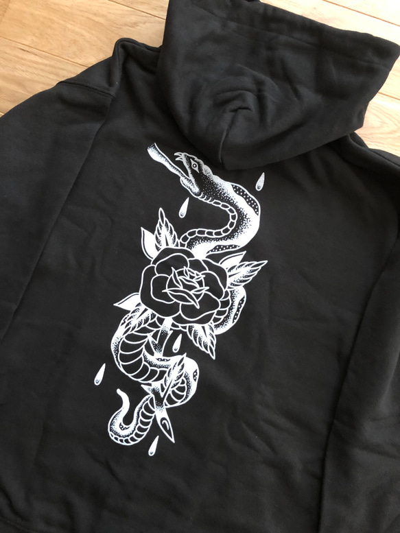 ASW Back Print zip hoodie SNAKE 3枚目の画像