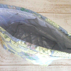 丸ごと洗える保冷お弁当袋　巾着袋　nina　ソエポエ　グレー 3枚目の画像