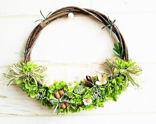 プリザーブド＊ドライフラワーリース プリザーブドフラワー・ドライフラワー | 日和花 hiyoribana