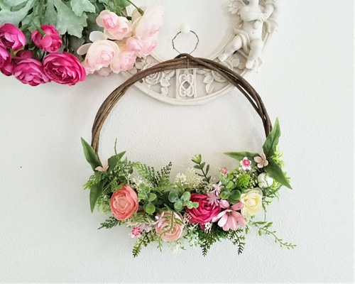 SALE ラナンキュラスのミニリース 164b7a16b15eb154f2a9ac73b89628