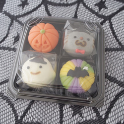 ハロウィン饅頭セット4個入りパック【10月限定】 4枚目の画像