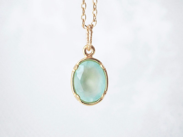 filigree & chalcedony necklace 1枚目の画像