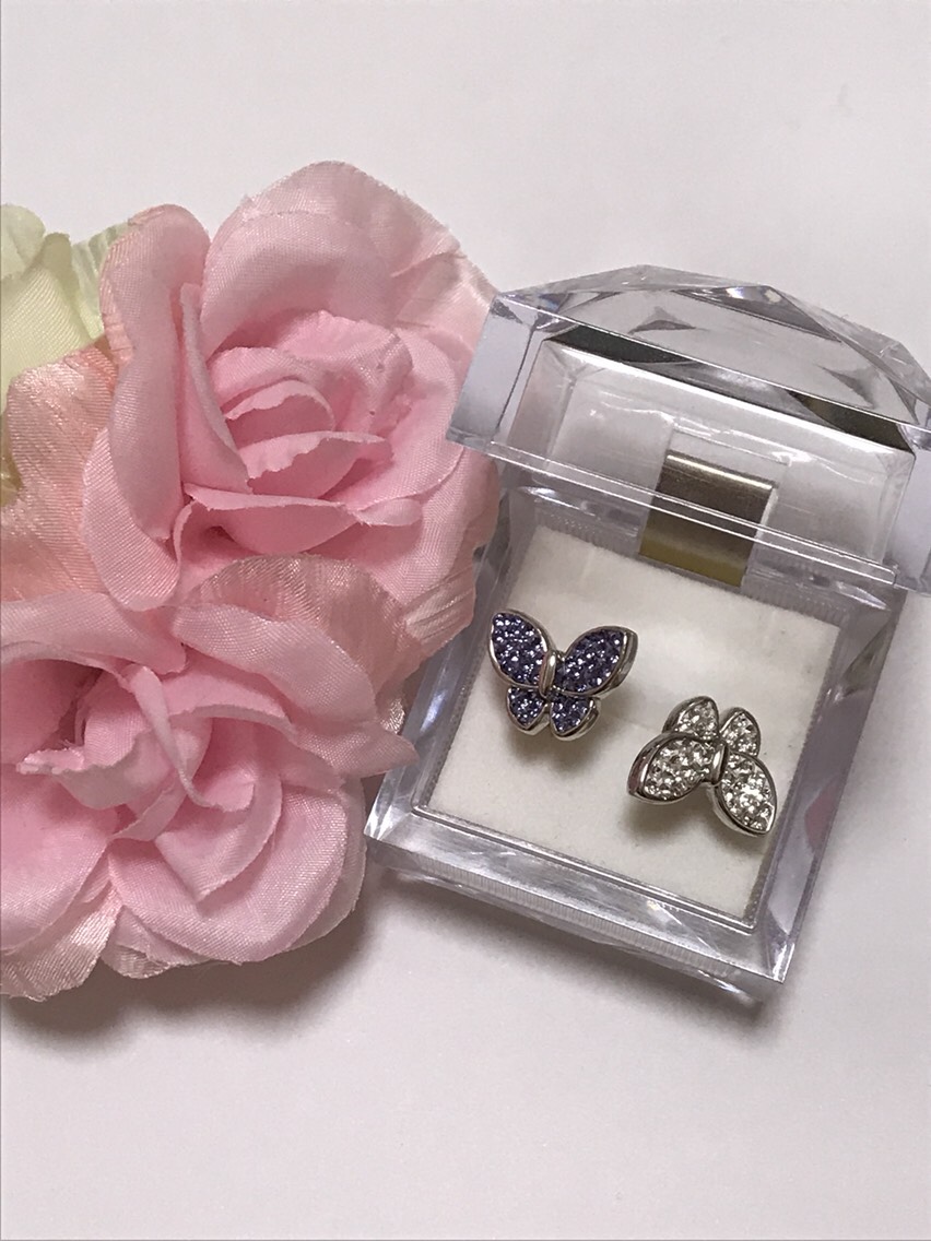 【現品のみ】素敵なダブルバタフライリング  パープル 11号 8,208円