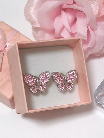 【受注制作】素敵なダブルバタフライ ピアス/グルーデコ