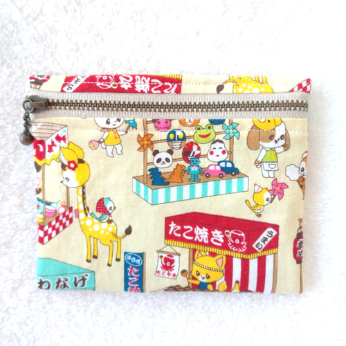 ポケットティッシュケース付きミニポーチ はいから横丁 お祭り ポーチ  